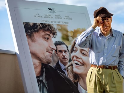 Woody Allen at a screening in Barcelona of his latest film, 'Coup de chance;' September 18, 2023.