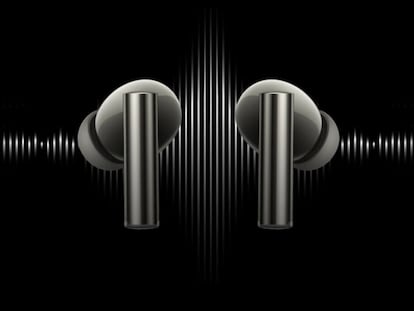 Fondo negro con los realme Buds Air 6