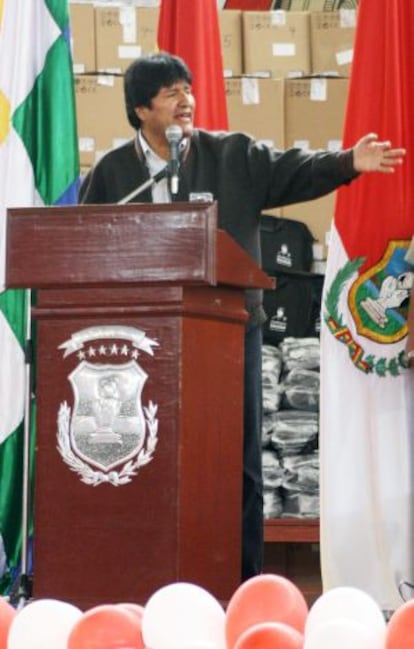 Evo Morales, durante un acto p&uacute;blico el pasado domingo.
