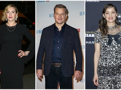 Kate Winslet, Matt Damon y Marion Cotillard, tres de los actores progatonistas de 'Contagio'.