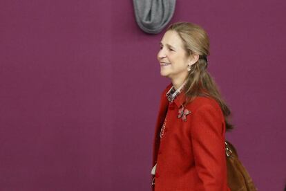 La Infanta Elena de Borb&oacute;n durante la CSI3: Madrid Horse Week 2017 en Madrid.
 