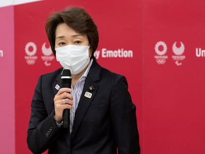 Seiko Hashimoto, nueva presidenta del comité organizador de los Juegos Olímpicos de Tokio, durante la rueda de prensa este jueves.