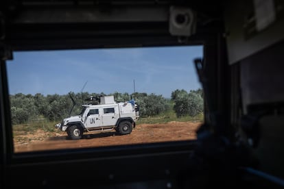 Vehículo de Unifil, durante la patrulla de las tropas españolas. Diego Ibarra Sánchez para el PAIS