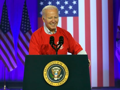 El presidente estadounidense Joe Biden en Belvidere, Illinois, el pasado jueves.
