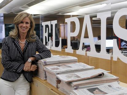 La ministra de Ciencia e Innovación, Cristina Garmendia, ayer en la redacción de EL PAÍS.