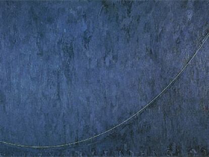 &#39;Catenaria&#39; (1998), pintura de Jasper Johns.

A la izquierda, &#39;Sin título&#39; (2000), y a la derecha, &#39;Green angel&#39; (1990), grabados de Jasper Johns.
