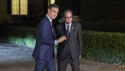 Pedro Sánchez y Quim Torra, en Barcelona, el pasado mes de diciembre.