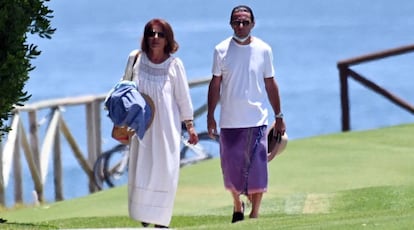 Ana Botella y su esposo José María Aznar en Marbella