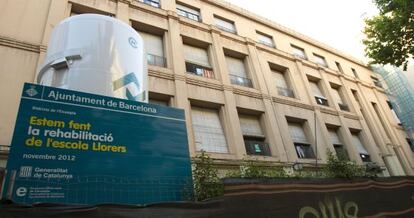 Fachada de la escuela Els Llorers de Barcelona.