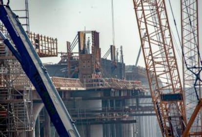 Obras del primer tramo del AVE de California.