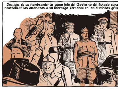 Viñeta de la versión en cómic de 'La guerra civil española', de Paul Preston.