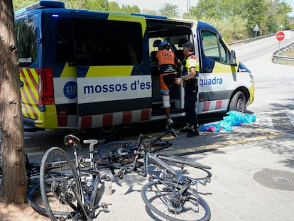Lugar del atropello de un grupo ciclistas, dos de ellos fallecidos, el pasado domingo en Castellbisbal.