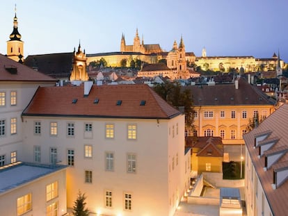 Hotel Mandarín Oriental en el casco antiguo de Praga.