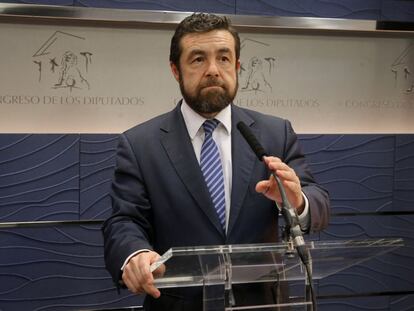 El secretario general del grupo parlamentario de Ciudadanos, Miguel Guti&eacute;rrez, en el Congreso.