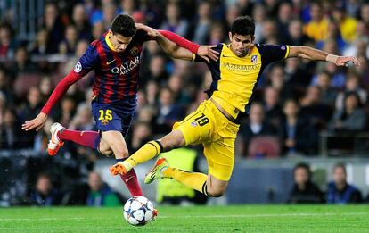 Bartra con Diego Costa