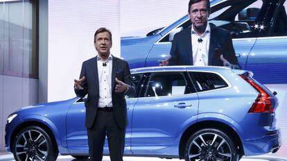 Hakan Samuelsson, consejero delegado de Volvo, en el Salón Internacional del Automóvil de Ginebra de 2017
 