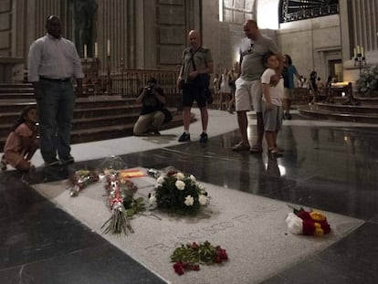 The tomb of Francisco Franco in the Valley of the Fallen.