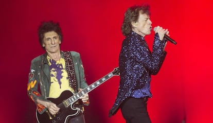 The Rolling Stones at the Olympic Stadium in Barcelona.