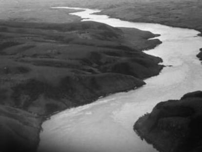Vista aérea del río Congo. 