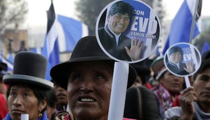 Partidarios de Evo Morales, en La Paz, el pasado 25 de julio. / D.M (REUTERS)