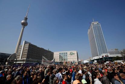 Manifestación en Berlín a principios de abril contra la subida del precio de los alquileres.