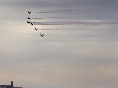La patrulla Águila sobrevuela Málaga