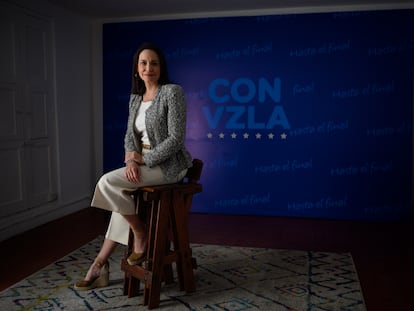 María Corina Machado, en Caracas este viernes.