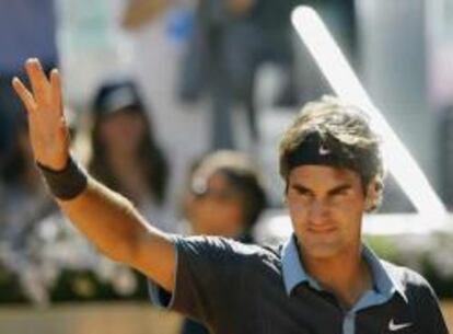 El tenista suizo Roger Federer, primer campeón del Mutua Madrileña Madrid Open