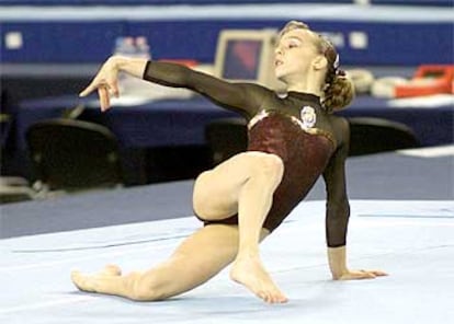 La española, durante su ejercicio en la final de suelo.