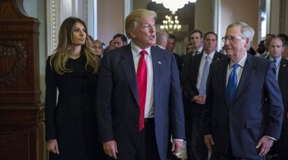 Trump se reúne con los líderes republicanos del Congreso este jueves en Washington.