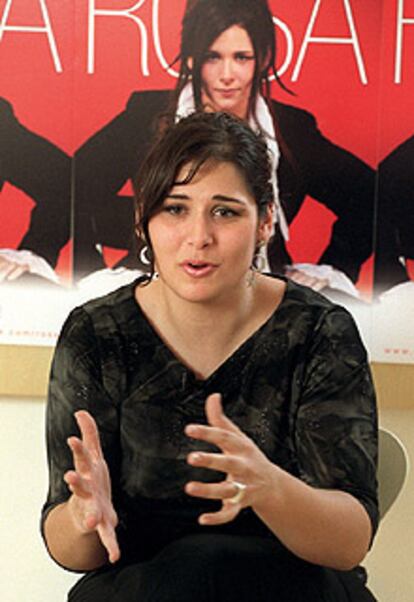 La cantante Rosa en la presentacion de su primer disco como solista.