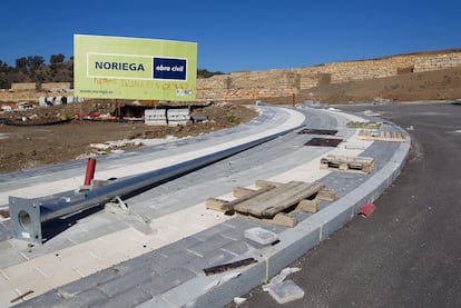 Obras de urbanización del proyecto del conjunto residencial de lujo Colina del Limonar, en Málaga.