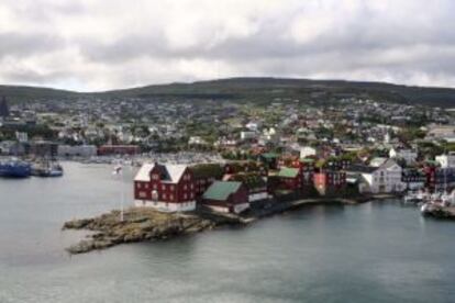 El puerto de la ciudad de Torshavn, capital de las islas Feroe.