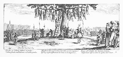 Grabado de 1633 de Jacques Callot sobre la Guerra de los 30 años.