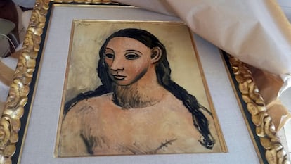 'Cabeza de mujer joven', de Pablo Picasso. La obra, propiedad del banquero Jaime Botín, fue incautada en un velero en Córcega en 2015. El Ministerio de Cultura había denegado su salida del país tres años antes. Ese año su propietario la había valorado en más de 26 millones de euros.