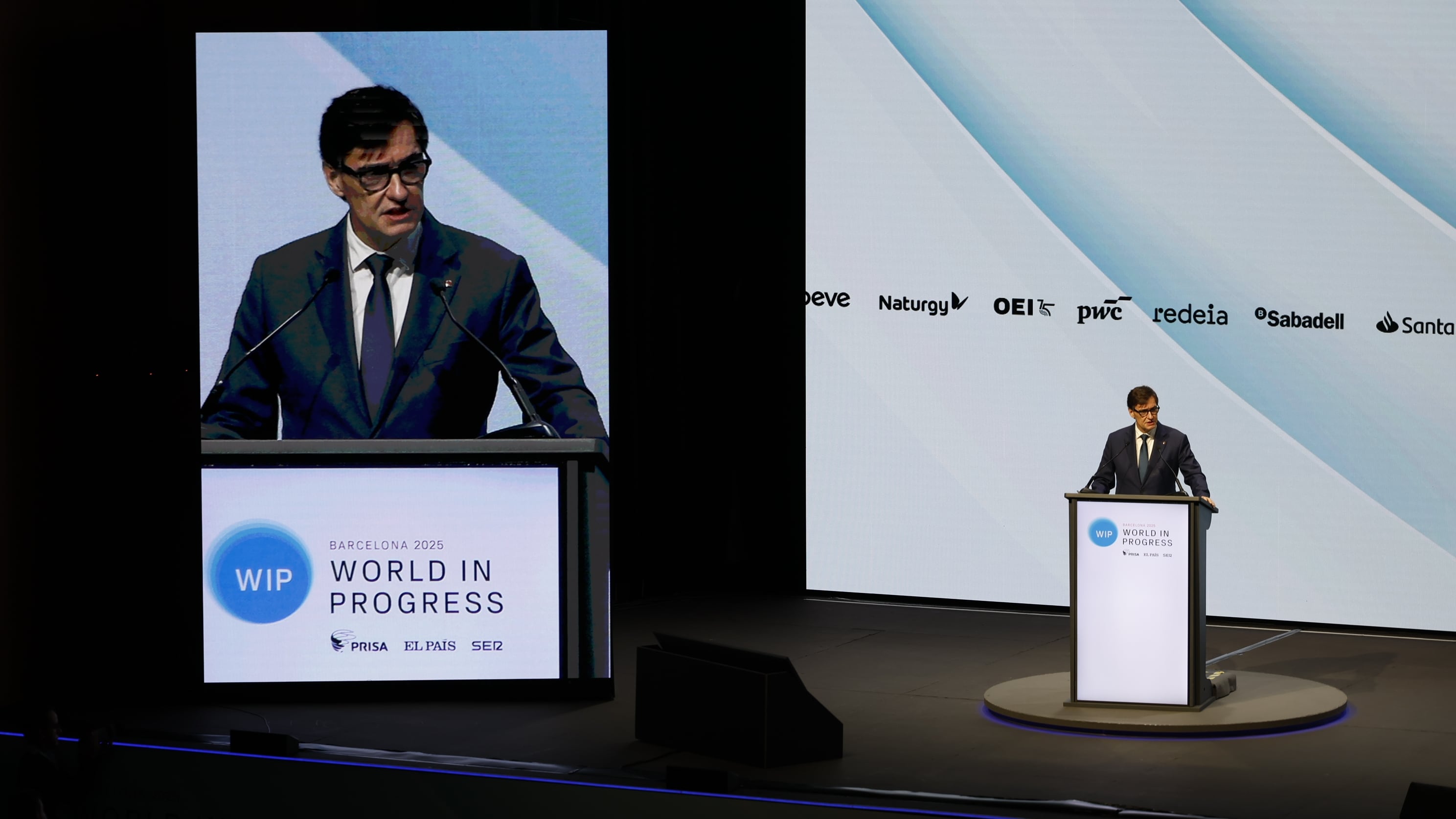 El ‘president’ Illa revindica “los principios multilaterales y los valores” de Europa en la apertura del World In Progress