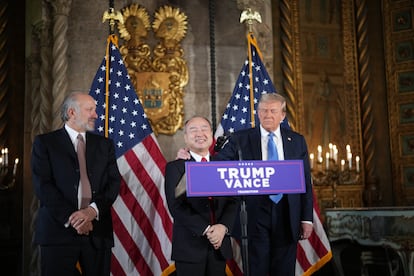 Masayoshi Son y Donald Trump