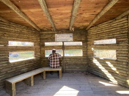 Un observatorio en el parque regional del Sureste, en Madrid.