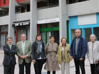 Un momento del acto de reconocimiento al inmueble de viviendas bilbaíno.