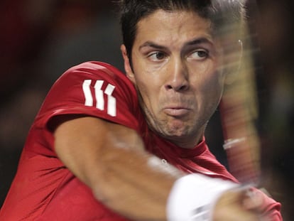 Fernando Verdasco, durante su duelo con Xavier Malisse.