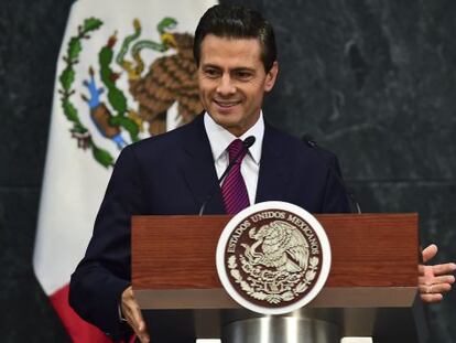 Enrique Peña Nieto, en la presentación de los cambios del gabinete.