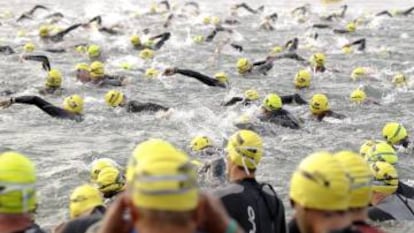 Triatl&oacute;n Ironman Suiza en el lago Z&uacute;rich.