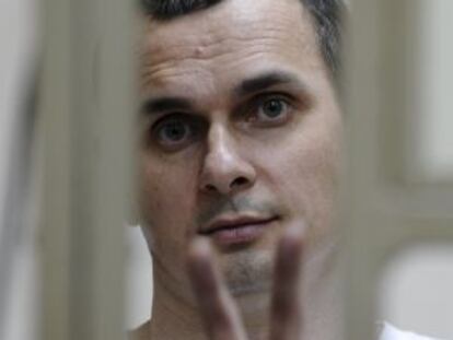 El director ucranio Oleg Sentsov, en una sesión del juicio el pasado 21 de julio.