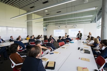 Expertos durante un itinerario celebrado en el Legal Management Forum 2022