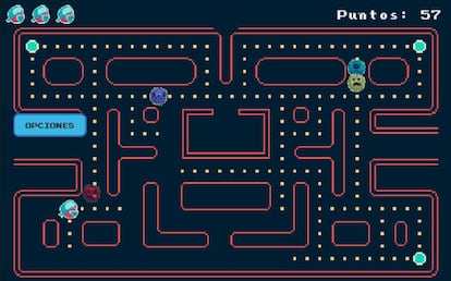 Pac-Man adaptado a la lucha contra el Covid-19.