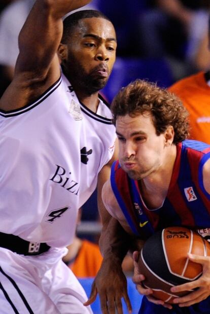 Roger Grimau, durante la pasada final de la ACB ante el Bizkaia Bilbao Basket.