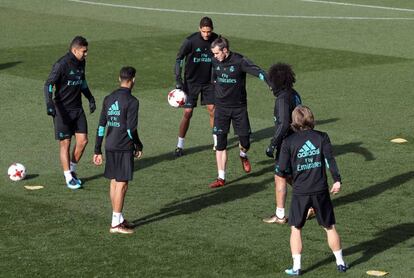 Sesión de entrenamiento del Real Madrid