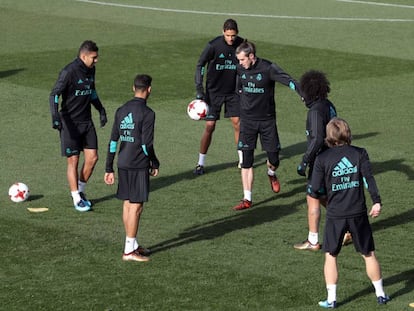Sesión de entrenamiento del Real Madrid