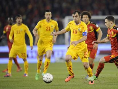 Pandev, en el partido entre Macedonia y Bélgica del martes.