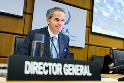 Rafael Grossi, director de la Agencia Internacional de la Energía Atómica, este viernes al inicio de la reunión del organismo en Viena.